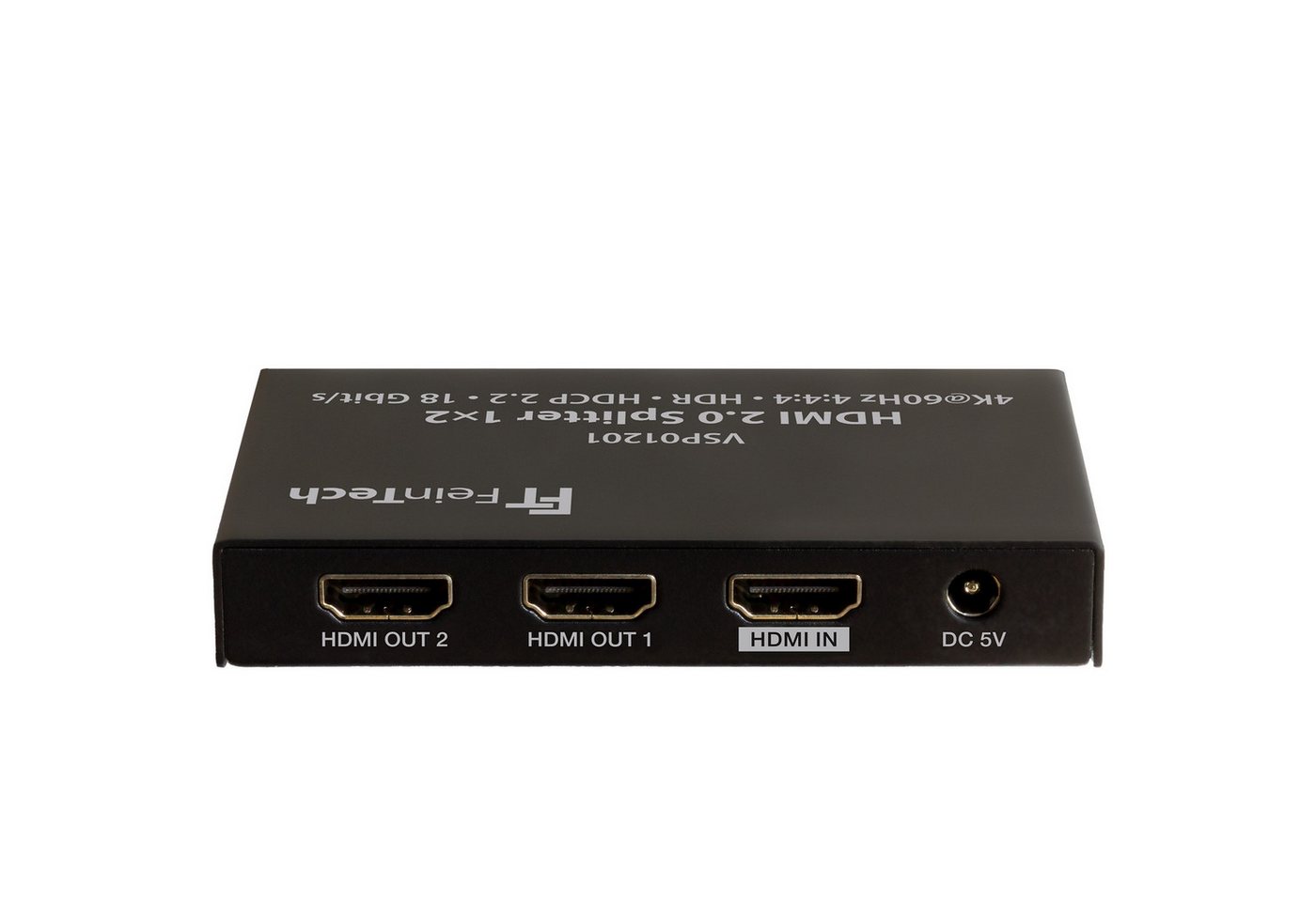 FeinTech HDMI-Splitter VSP01201 HDMI 2.0 Splitter 1x2, Downscaler, EDID-Management – Bild 2 von 5