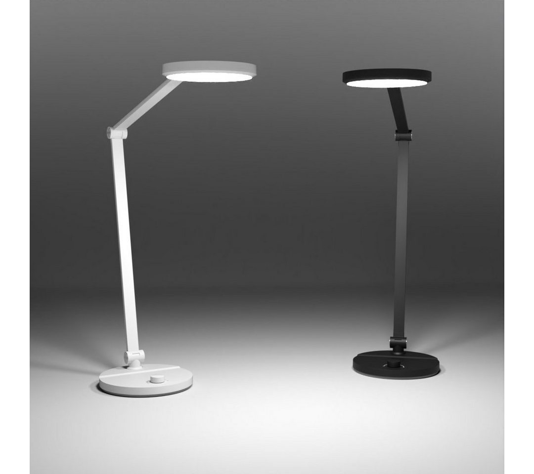 FeinTech LED Schreibtischlampe mit Drehknopf, LED fest integriert, Tageslichtweiß, warmweiß, kaltweiß, dimmbar – Bild 4 von 5