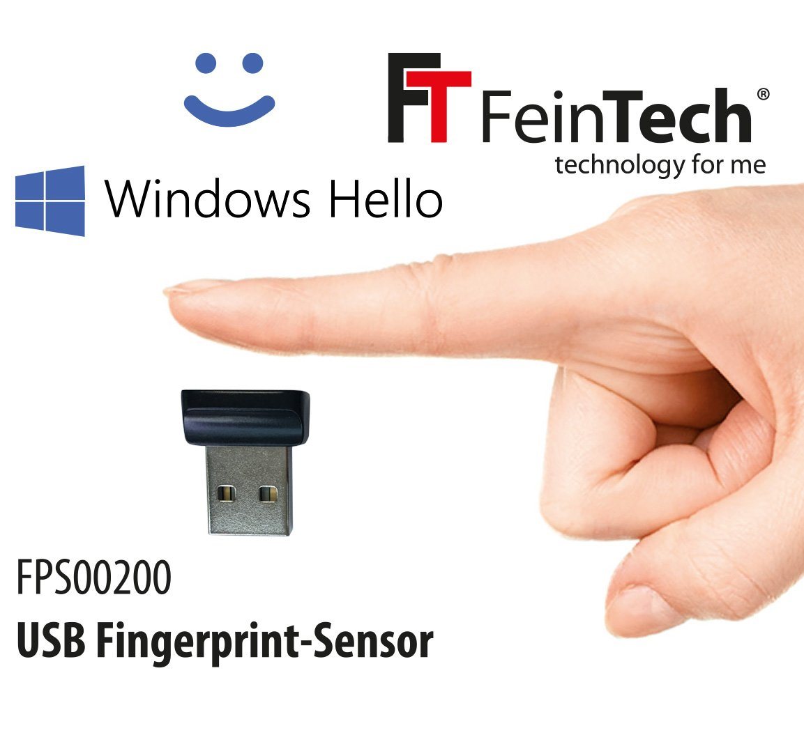 FeinTech USB Fingerprint Sensor für Windows Hello USB-Adapter USB, Fingerabdruck statt Passwort – Bild 4 von 5