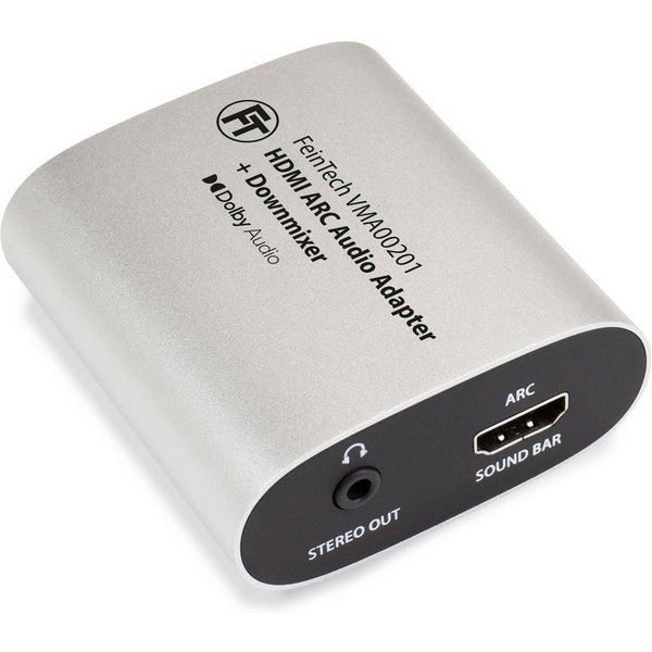 FeinTech VMA00201 HDMI ARC TV Audio-Adapter zu HDMI, 3,5-mm-Klinke, Ton für Kopfhörer und Soundbar zugleich
