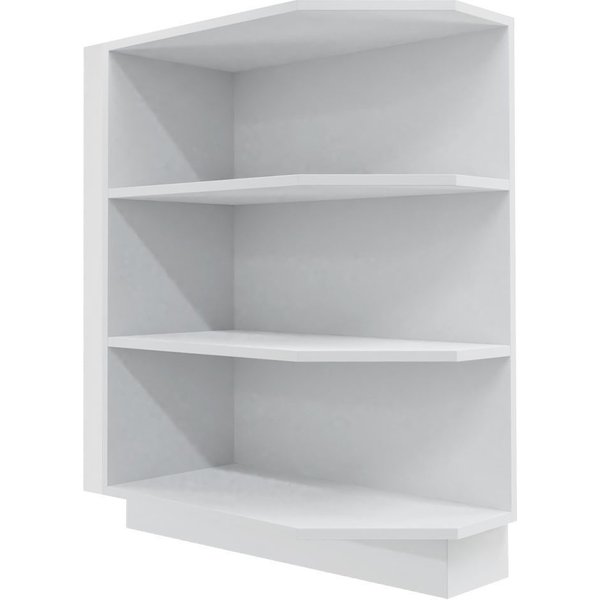 Feldmann-Wohnen Unterschrank D6/30 (D6/30, 3 Ablagefächer, 1-St., moderne Optik, wahlweise links oder rechts anstellbar) 30x65,5x82cm weiß