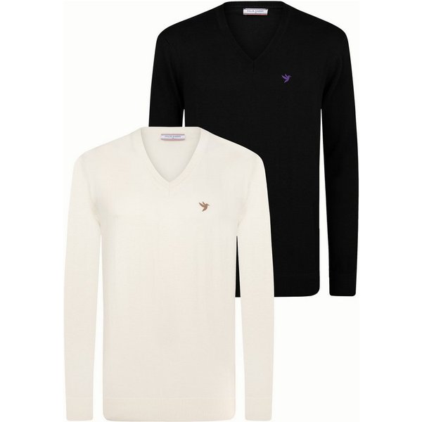 Felix Hardy V-Ausschnitt-Pullover Pullover mit V-Ausschnitt 2er-Pack (Set)