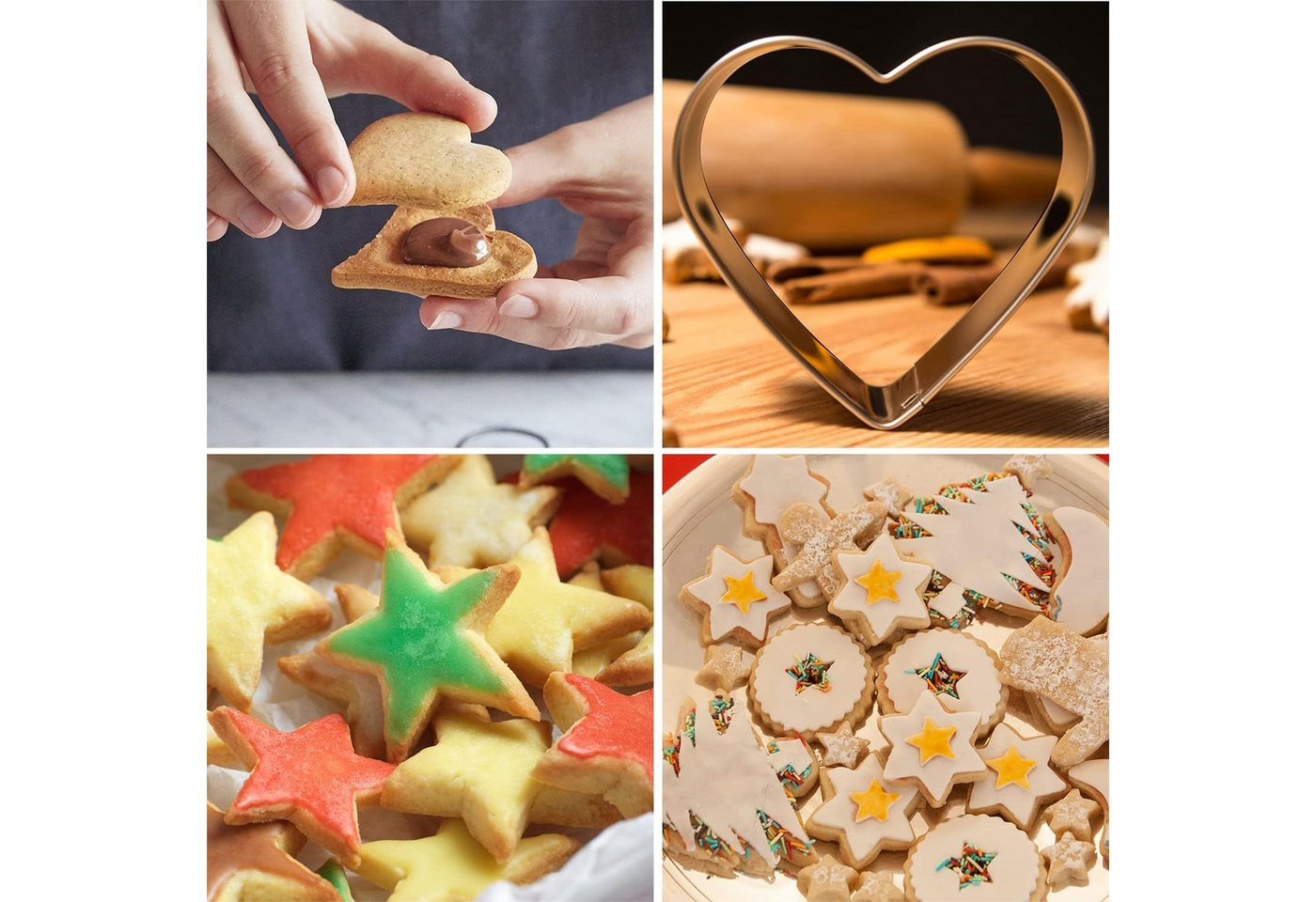 FELIXLEO Ausstechform Plätzchen Ausstecher Set 30tlg Edelstahl Mini Weihnachten, (1-St) – Bild 4 von 5