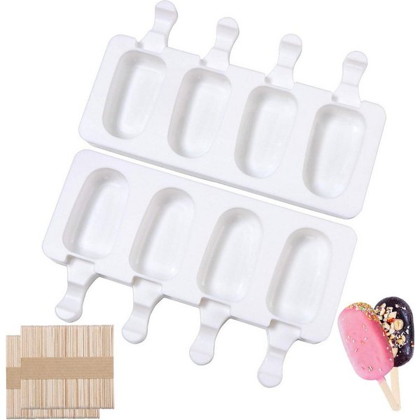 FELIXLEO Eisform Stieleisformen, Silikon, Cake Pop & Eis am Stiel Backform Set., (2-tlg)