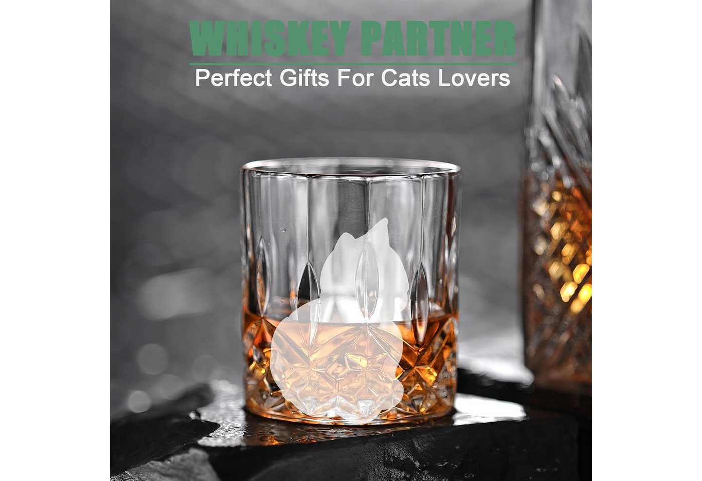 FELIXLEO Eiswürfelform Katzen Eiswürfelform, 4-Fach, für Cocktail, Whisky, Bier & Kaffee., (1-tlg) – Bild 3 von 5