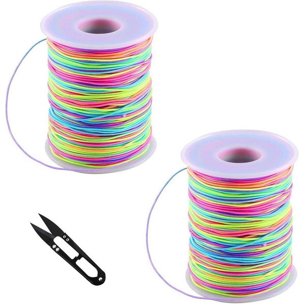 FELIXLEO Elastisches Faden Gummiband Für Armband Schmuck Halskette Basteln Overlockgarn, (6-St)
