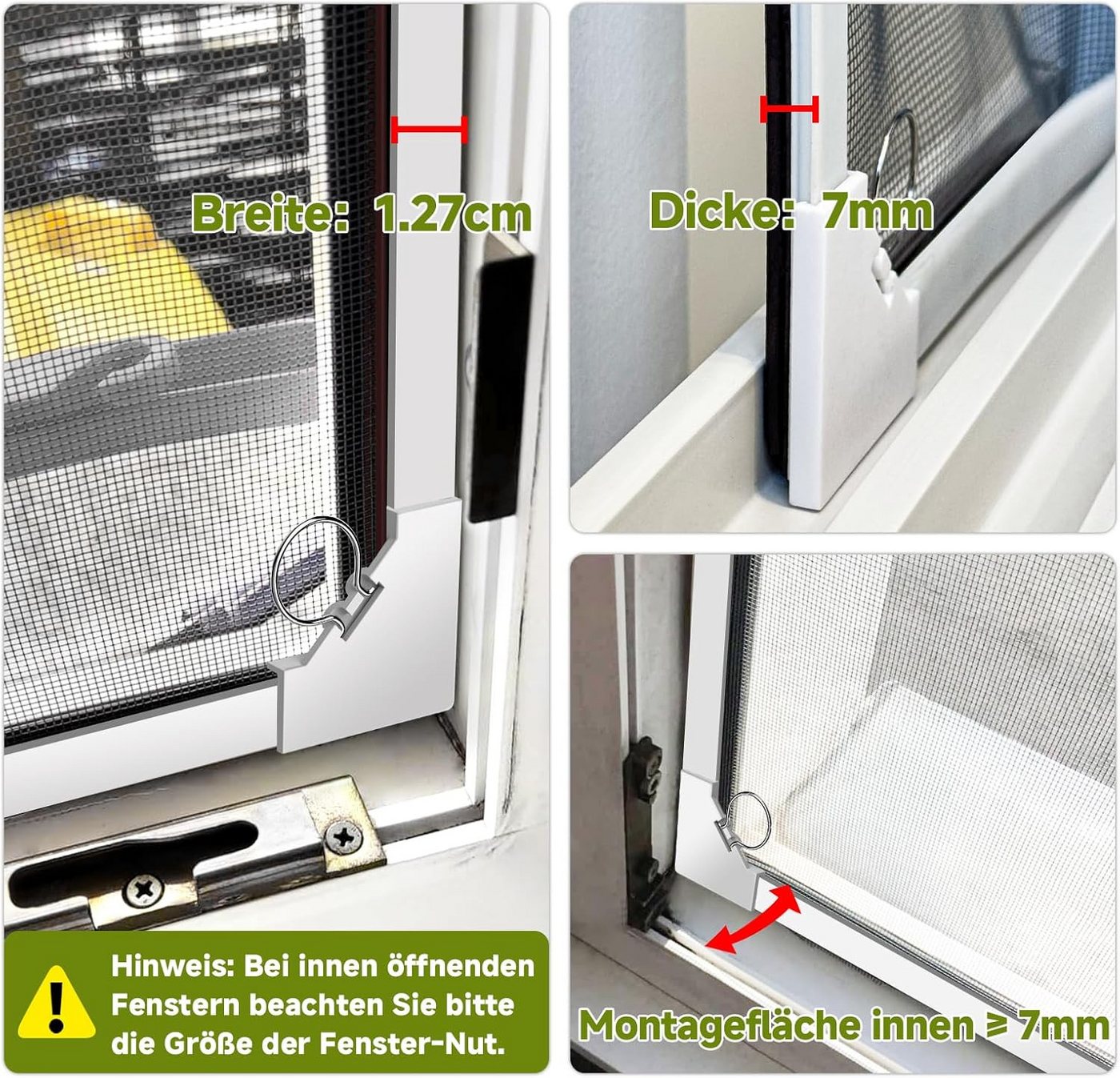 FELIXLEO Fliegengitter-Gewebe Fliegengitter Fenster Magnet 120x130cm Ohne Bohren Zuschneidbar, (1-St) – Bild 5 von 5