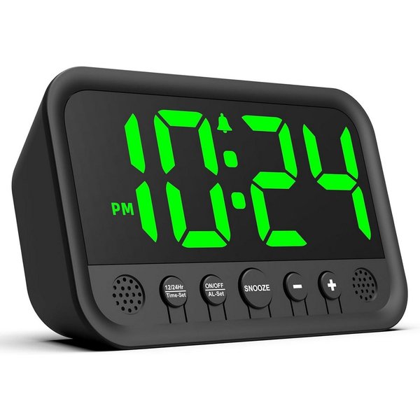 FELIXLEO Funk-Radiowecker Digitaler Wecker Grosse LED Anzeige Lauter Wecker Snooze 12 24HR