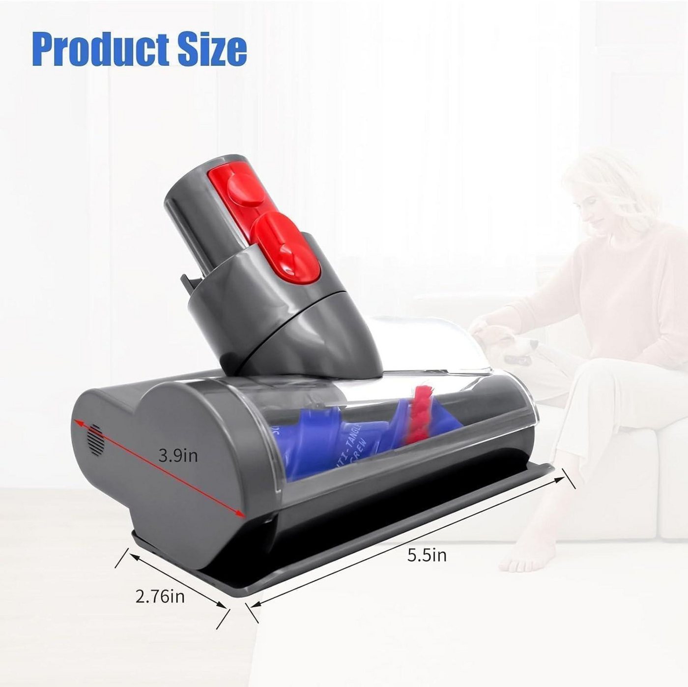 FELIXLEO Gardinenbefestigungen Ersatzteile Mini Elektrobürste für Dyson V15 V11 V10 V8 V7 Anti-Verwicklungs Düs, (1-St) – Bild 2 von 5
