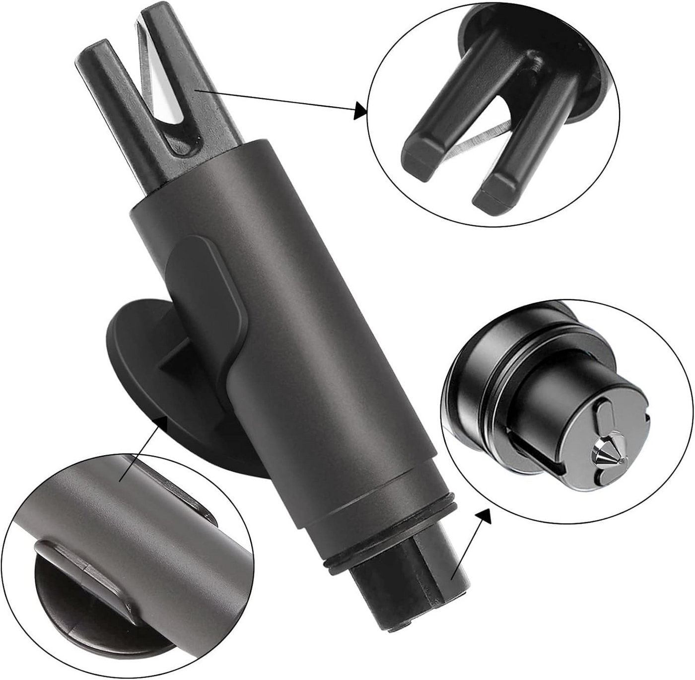 FELIXLEO Hammer Auto Sicherheitshammer 2in1 mit Gurtschneider Notfall Werkzeug (2-St) – Bild 2 von 5