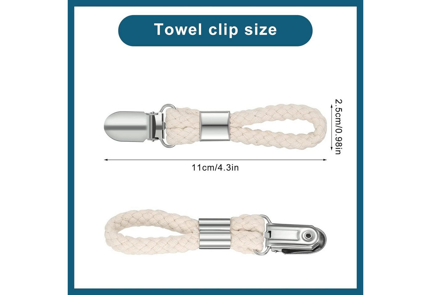 FELIXLEO Handtuchklemme Handtuch Clips, Geschirrtuchclip, Strapazierfähiger Clips 4 Stück – Bild 2 von 5