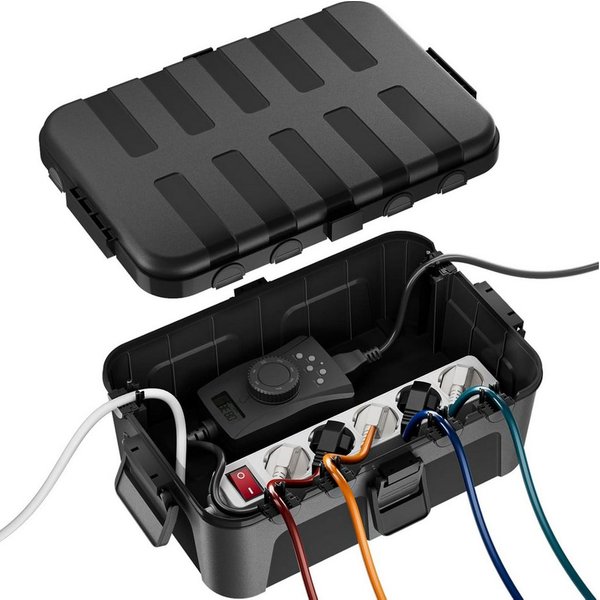 FELIXLEO Kabelbox wasserdichte Kabelbox Outdoor IP54 32x22x13cm Schwarz, (1-tlg)