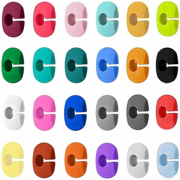 FELIXLEO Küchenorganizer-Set Silikon Glasmarker Wiederverwendbar Weinglas Trinkglas Markierung, (30-tlg)