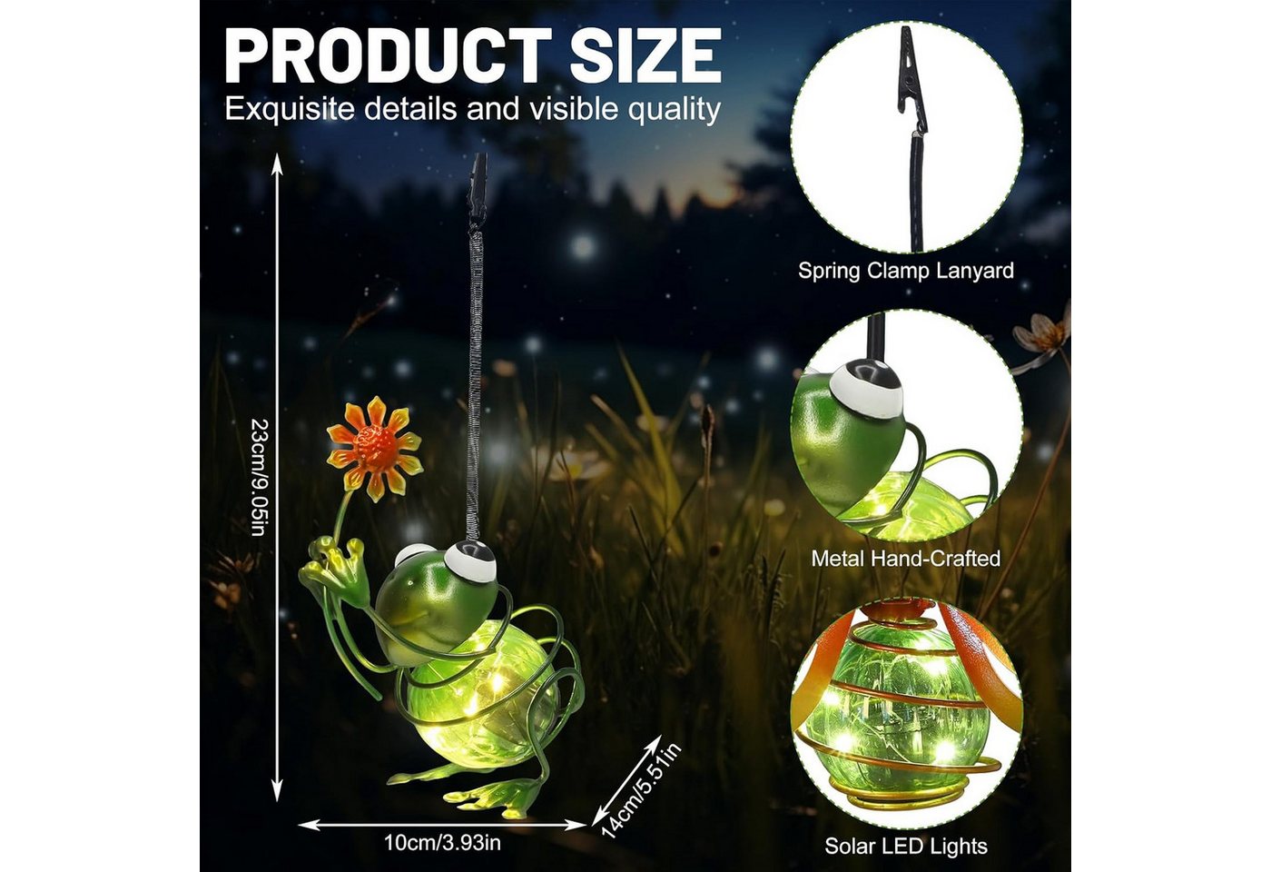 FELIXLEO LED Solarleuchte Solar Schmetterlinge Außen Solar Deko Garten Hängend Wetterfest LED – Bild 2 von 5