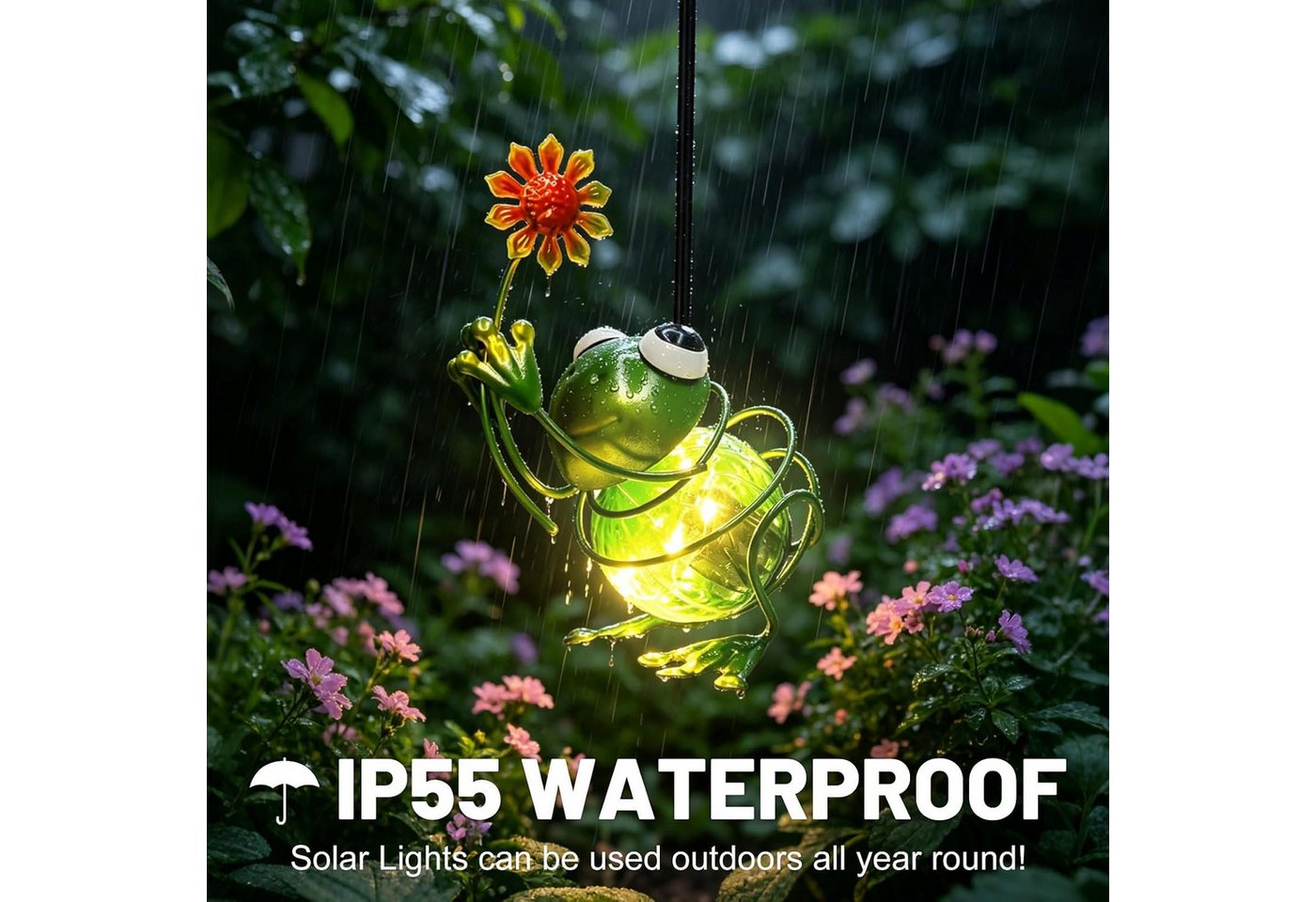 FELIXLEO LED Solarleuchte Solar Schmetterlinge Außen Solar Deko Garten Hängend Wetterfest LED – Bild 3 von 5