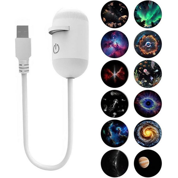 FELIXLEO LED-Sternenhimmel 2-in-1 Sternenhimmel Projektor mit Nachtlicht USB 12 Projektionen