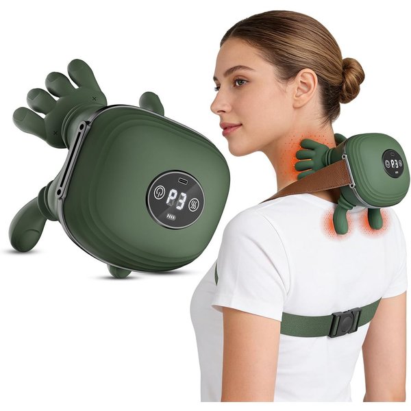 FELIXLEO Massagegerät 4D Nackenmassagegerät, 3 Programme, 2 Heizstufen, Touchscreen, 1-tlg.