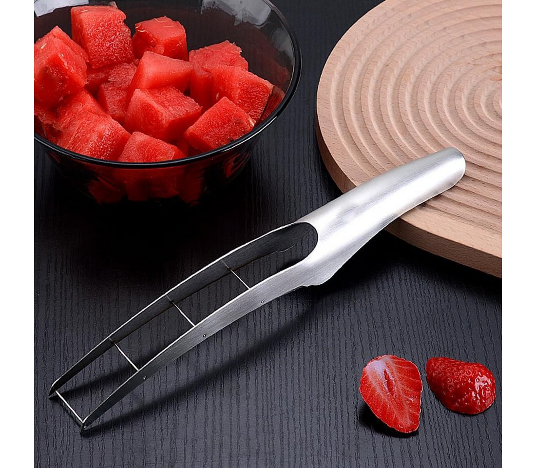 FELIXLEO Obstschneider Wassermelonen Schneider Edelstahl Melonen Messer Obstschneider, (1-tlg) – Bild 3 von 5