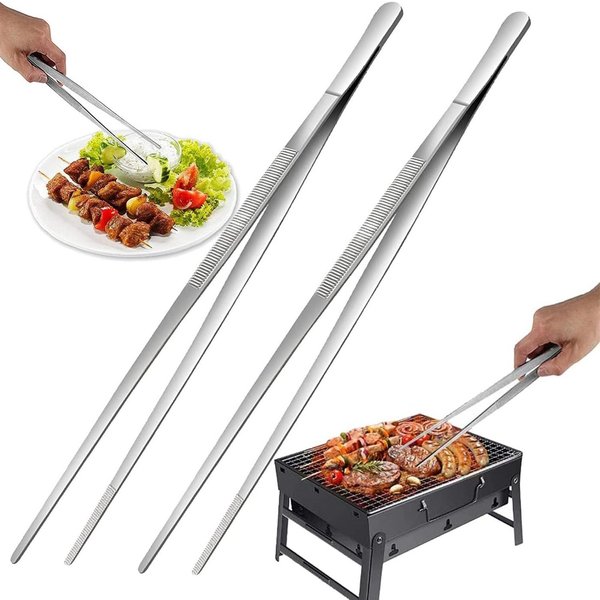 FELIXLEO Pinzette Kochpinzette, 30cm Küchenpinzette Edelstahl, für Kochen und Braten