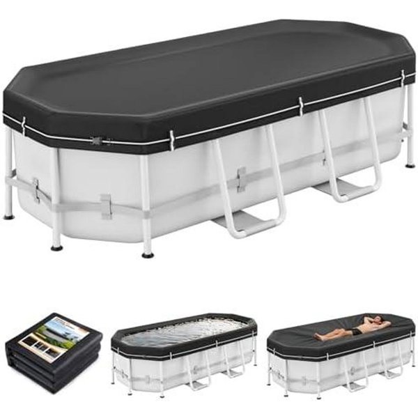 FELIXLEO Pool-Abdeckplane Poolabdeckung Rechteckig 640x360cm Solarplane Winter Abdeckplane Pool (1-St)
