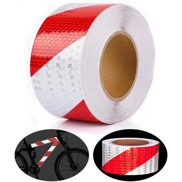 FELIXLEO Reflektorband Reflektierendes Klebeband Rot Weiß 25m Selbstklebend, (1 St)