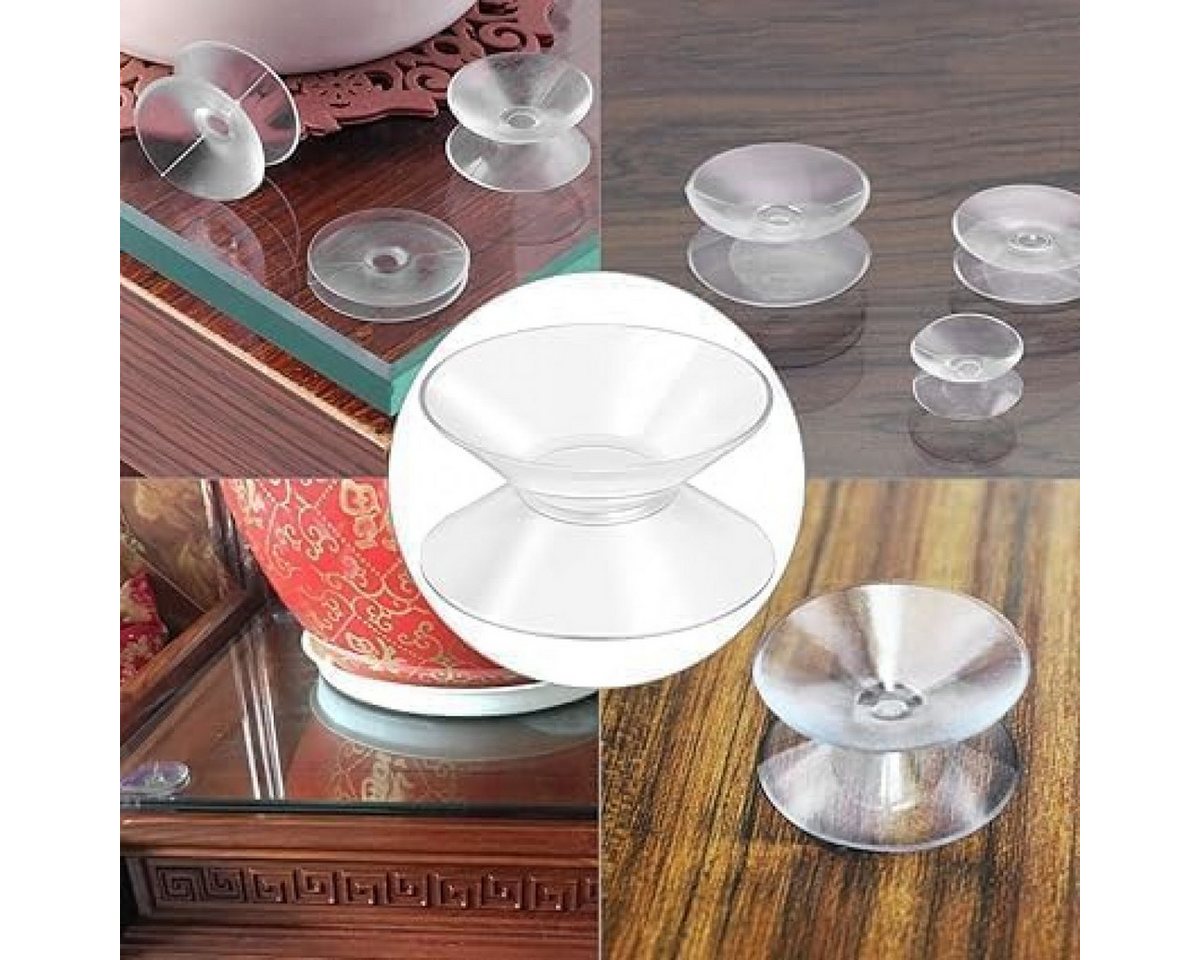 FELIXLEO Saugnapfträger Doppelseitige Saugnäpfe Klein Transparent Saugnäpfe, (10-tlg) – Bild 5 von 5