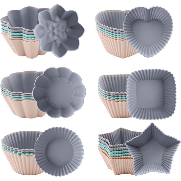 FELIXLEO Silikonform 36 Stück Silikon Muffinförmchen Antihaft Wiederverwendbar, (1-tlg)