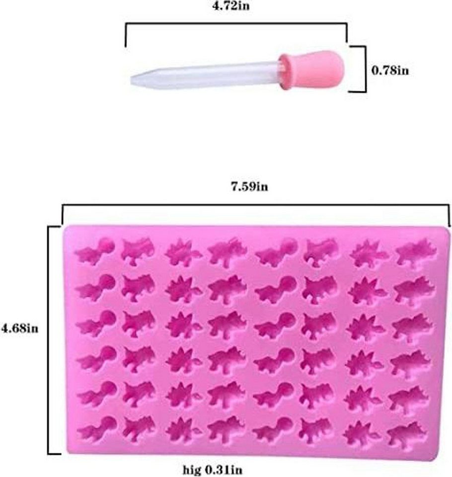 FELIXLEO Silikonform Silikon Gummibärchen Formen mit Pipetten, (4-tlg) – Bild 2 von 5
