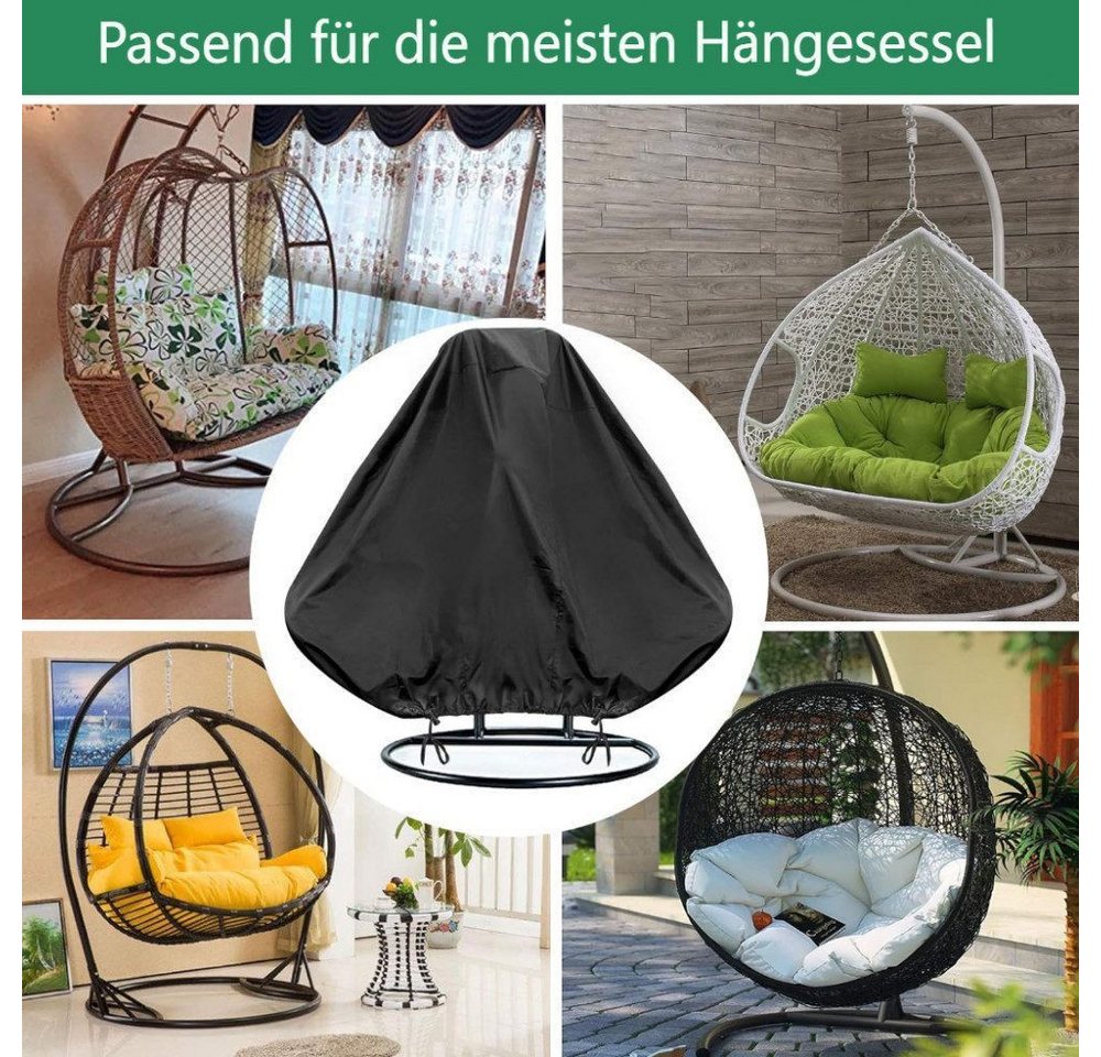 FELIXLEO Sitzgruppe Abdeckung für Hängesessel,Abdeckung 420D Oxford Gewebe – Bild 4 von 5