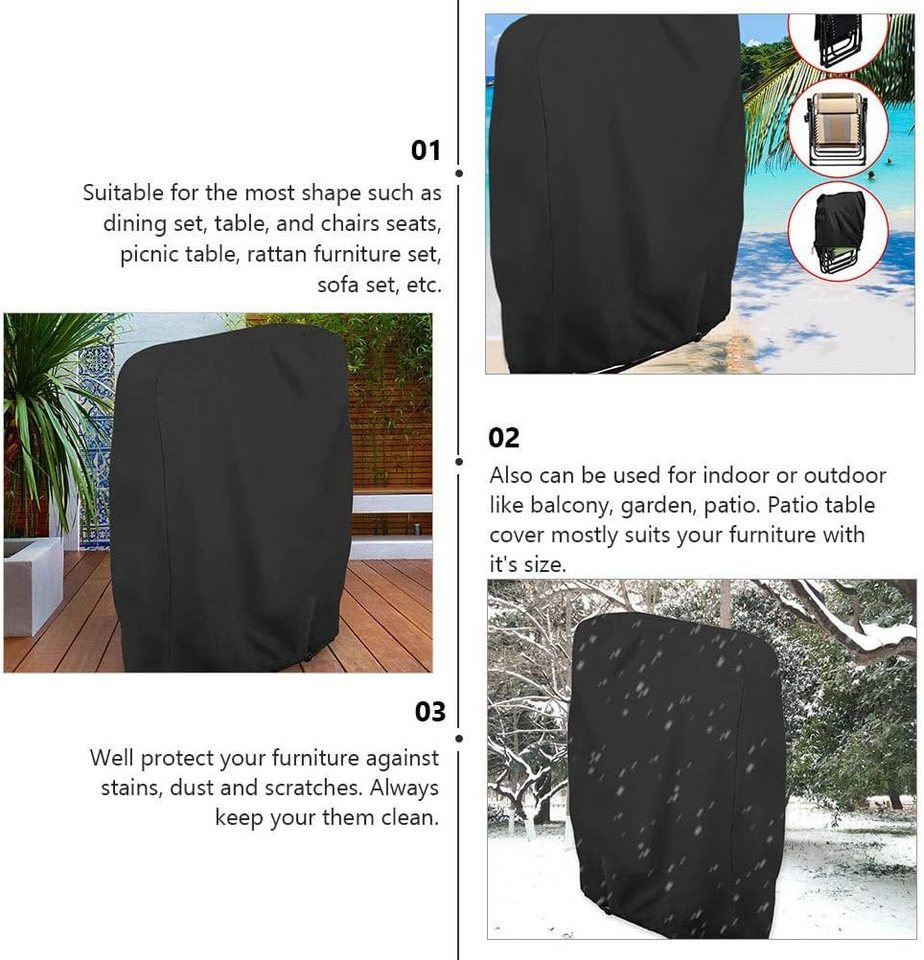 FELIXLEO Sitzgruppe Abdeckung Gartenmöbel Wasserdicht Oxford Balkon Terrasse UV, (1-tlg) – Bild 5 von 5