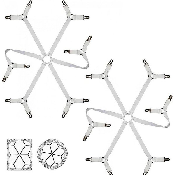 FELIXLEO Spannbettlaken Bettlakenspanner Elastische Verstellbare Bettlaken Verschlüsse, (1 Stück)