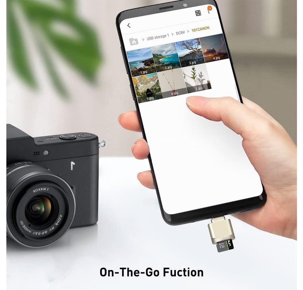 FELIXLEO Speicherkartenleser 3 Stück Kartenleser, TF SD Kartenleser, USB C auf Micro SD/TF – Bild 2 von 5