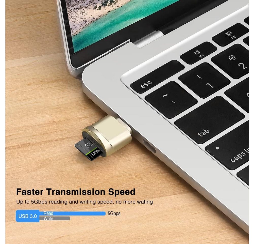 FELIXLEO Speicherkartenleser 3 Stück Kartenleser, TF SD Kartenleser, USB C auf Micro SD/TF – Bild 5 von 5