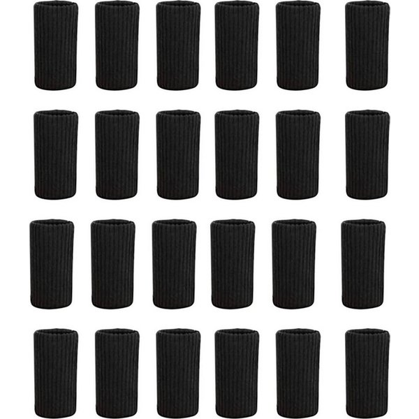 FELIXLEO Stuhlsocke Stuhlsocken Stuhlbeinschoner Elastisch Schwarz Fußbodenschutz, (24 St)