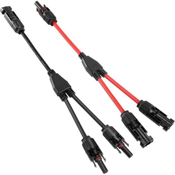 FELIXLEO Wechselrichter Solarpanel-Kabel Profi-Stecker Y-Stecker Solar-Adapter 1st, (2 St)