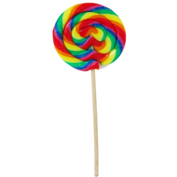 Felko Süßigkeit, Rainbow Spiral Lolly großer Frucht Lutscher bunt fruchtig süß 80g
