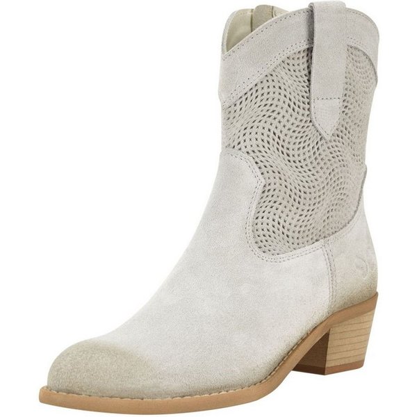 Felmini Stiefelette Veloursleder . Cowboy Stiefelette