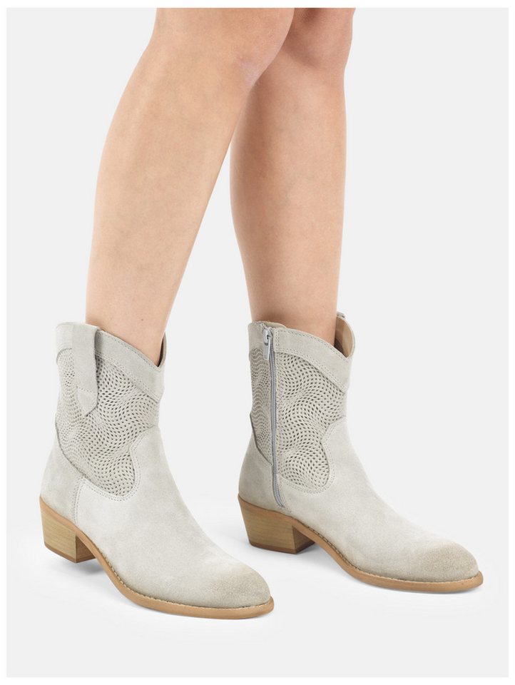 Felmini Stiefelette Veloursleder . Cowboy Stiefelette – Bild 3 von 5