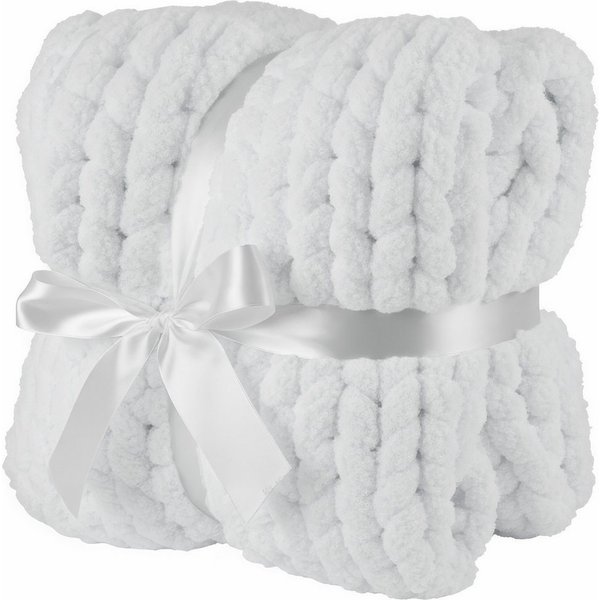 Wohndecke Grobmaschige Wohlfühldecke, Feluna, Flauschige Kuscheldecke Grobstrick Tagesdecke