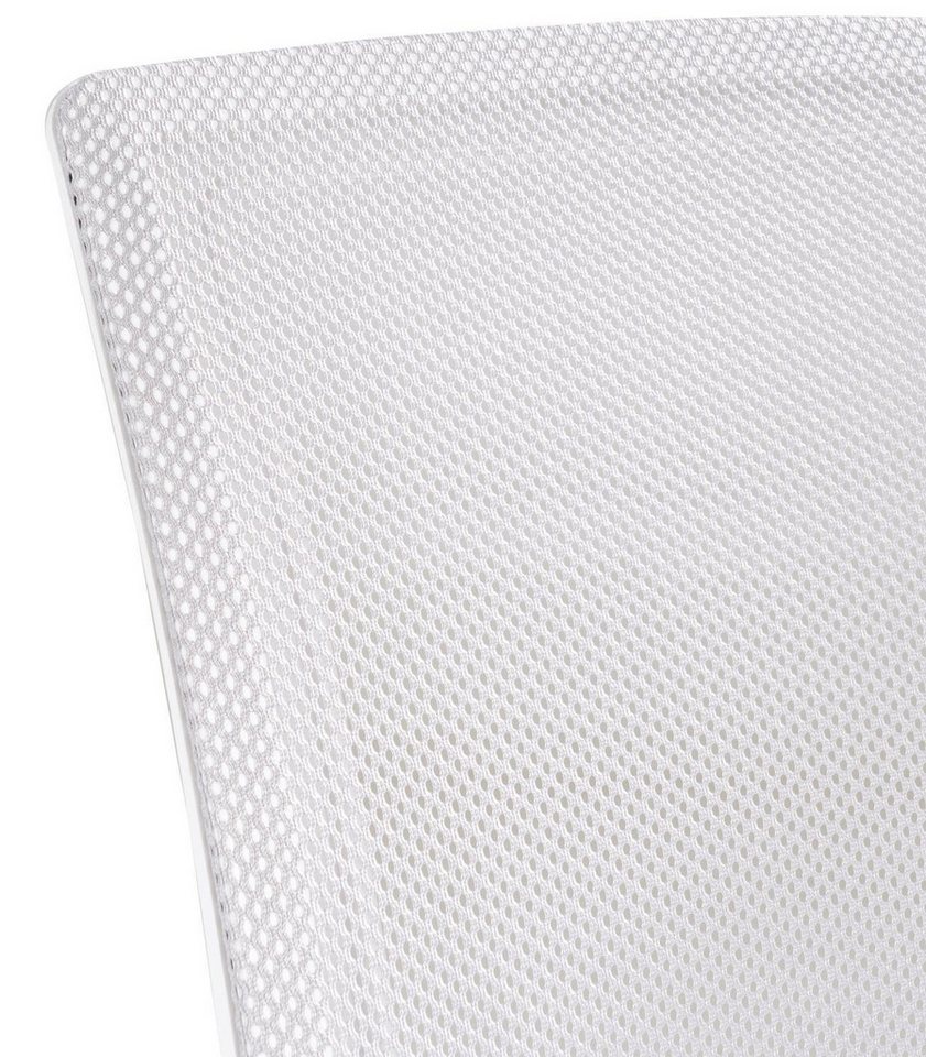 Femo Trade Bürostuhl FM-2505, Hellgrau, Weiß, Kunststoffgestell, Mesh, Stoff, Höhenverstellbar, Wippmechanik, B 58 x H 102 x T 56 cm – Bild 2 von 5