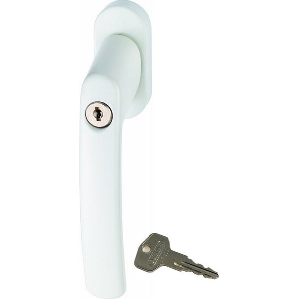 ABUS Fenstergriff ABUS FG200 Weiß, Braun, Silber, SB abschließbarer Fenstergriff, Einzelgriff weiß, abschließbar, Kindersicherung
