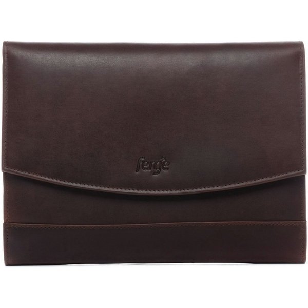FERGÉ Businesstasche echt Leder Organizer groß Ledertasche braun-A5 TODD, Dokumentenmappe, Organizer Aktenmappe Echtleder Damen Herren braun