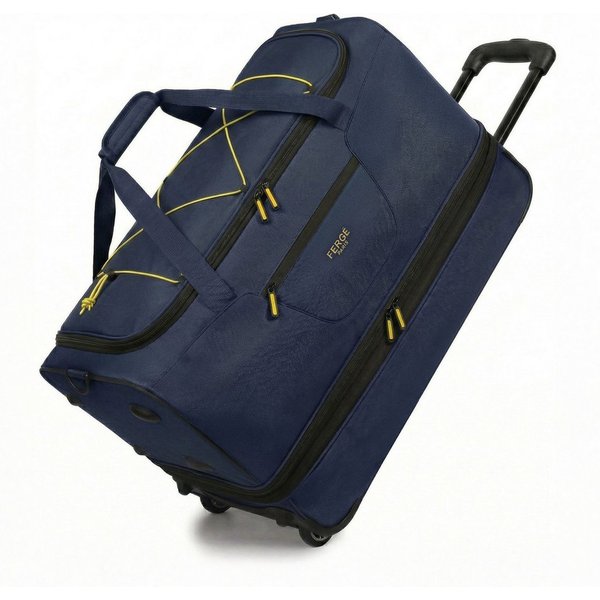 FERGÉ Reisetasche mit Rollen & extra Schuhfach, groß, Handgepäck, Tragetasche aus Nylon, Erweiterbare Reisetasche, Handgepäck / XL, Schuhfach & Außenfächer