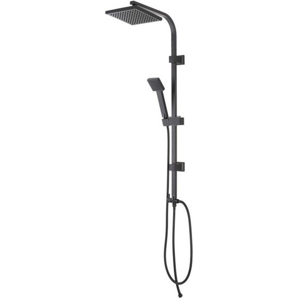 Feridras Duschsäule "Platinum" schwarze Duschsäule mit Handbrause, Höhe 19 cm