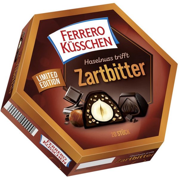 Ferrero Küsschen Schokolade, Ferrero Küsschen Dark Choc 20er Nusspralinen-Spezialität 178g