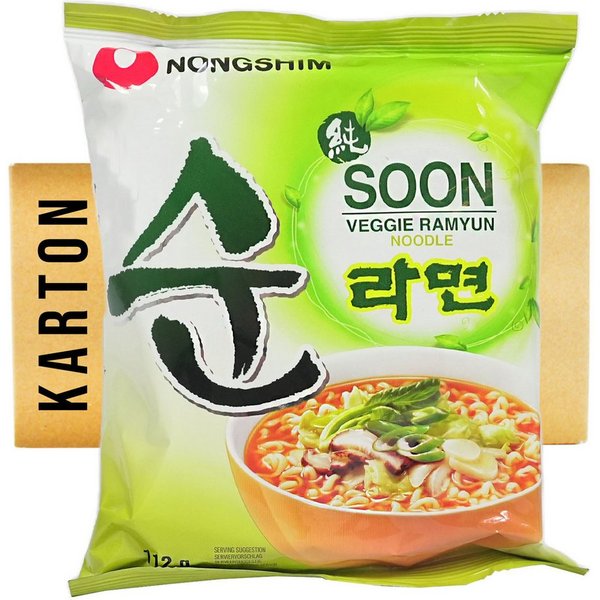 Nong Shim Fertiggericht Nong Shim SOON Veggie Ramyun Instantnudeln 20x112g