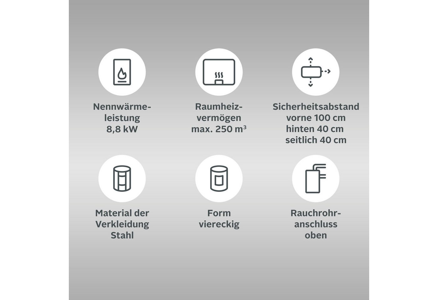 Festbrennstoffherd Cook Premium Beige, 8,9 kW, Zeitbrand, Küchenofen, Ofenherd zum Heizen, Kochen & Backen – Bild 3 von 5