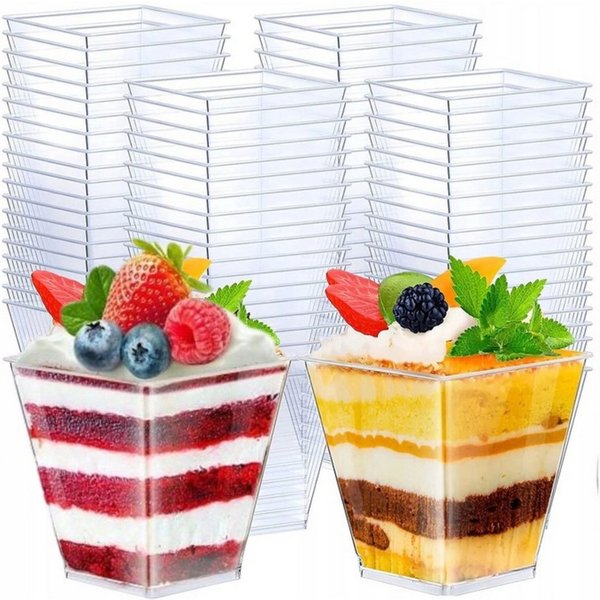 Festivalartikel Becher Elegante Dessertbecher, 120ml, 50 Stück – ideal Desserts.