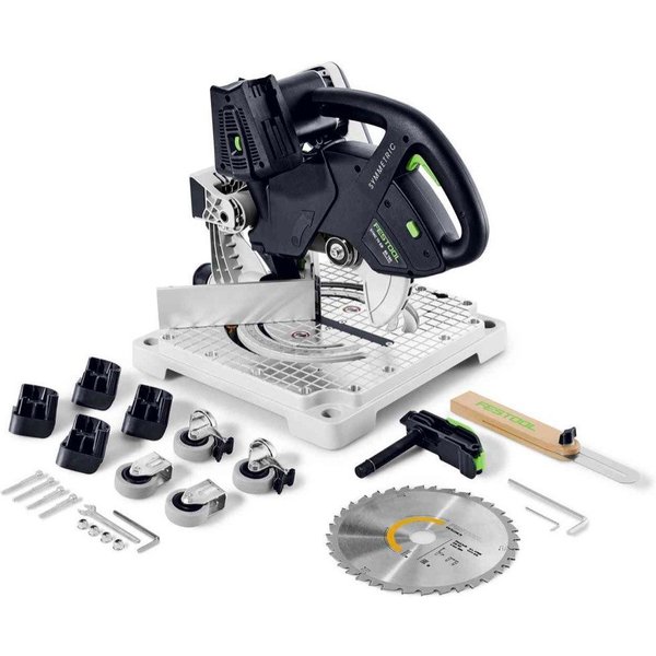 FESTOOL Akku-Kapp-Gehrungssäge SYMC 70 EB-Basic SYMMETRIC Akku Leistensäge 36 V (2 x 18 V) 216 mm