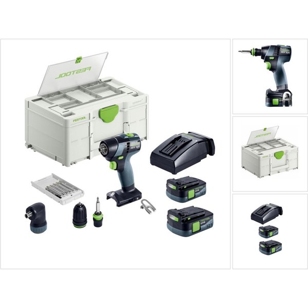 FESTOOL Akku-Schrauber TXS 12 2,5-Set Akku Bohrschrauber 12 V 30 Nm Brushless (576874)